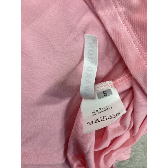 Pink Short-Sleeve Ruched Scoop Neck Cami Top*Women* Lightweight *Large*NWOT - Picture 8 of 9